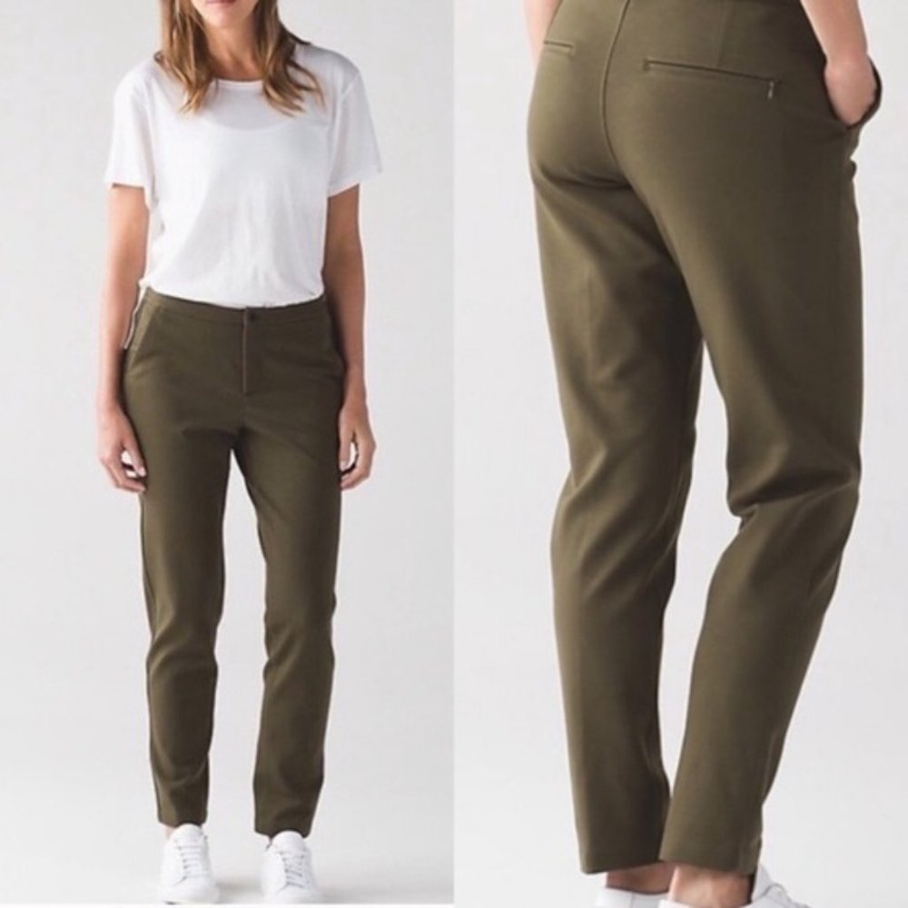 Lululemon City Trek Trouser - Military/Olive Green Pants
